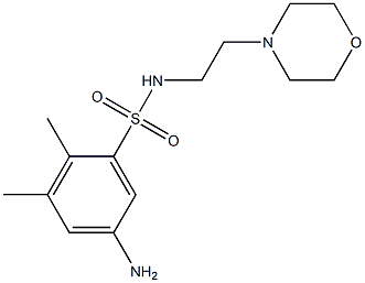 5-amino-2,3-dimethyl-N-[2-(morpholin-4-yl)ethyl]benzene-1-sulfonamide Struktur