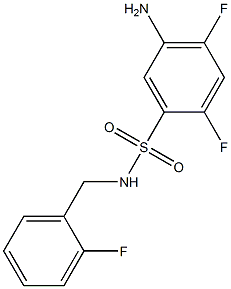 5-amino-2,4-difluoro-N-[(2-fluorophenyl)methyl]benzene-1-sulfonamide Struktur