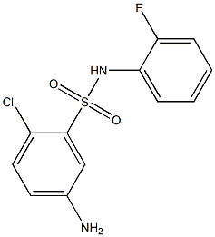 5-amino-2-chloro-N-(2-fluorophenyl)benzene-1-sulfonamide Struktur