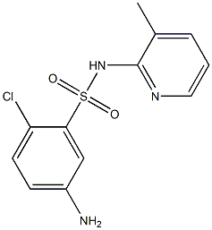 5-amino-2-chloro-N-(3-methylpyridin-2-yl)benzene-1-sulfonamide Struktur