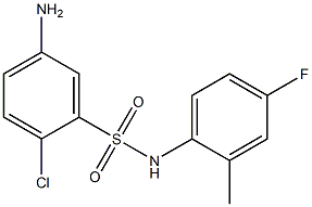 5-amino-2-chloro-N-(4-fluoro-2-methylphenyl)benzene-1-sulfonamide Struktur