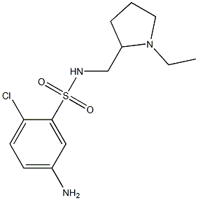 5-amino-2-chloro-N-[(1-ethylpyrrolidin-2-yl)methyl]benzene-1-sulfonamide Struktur