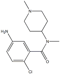 5-amino-2-chloro-N-methyl-N-(1-methylpiperidin-4-yl)benzamide Struktur