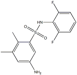 5-amino-N-(2,6-difluorophenyl)-2,3-dimethylbenzene-1-sulfonamide Struktur