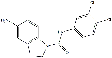 5-amino-N-(3,4-dichlorophenyl)-2,3-dihydro-1H-indole-1-carboxamide Struktur