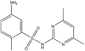 5-amino-N-(4,6-dimethylpyrimidin-2-yl)-2-methylbenzene-1-sulfonamide Struktur