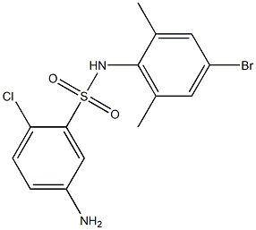 5-amino-N-(4-bromo-2,6-dimethylphenyl)-2-chlorobenzene-1-sulfonamide Struktur