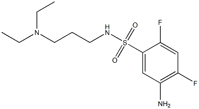 5-amino-N-[3-(diethylamino)propyl]-2,4-difluorobenzene-1-sulfonamide Struktur