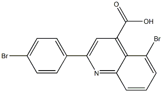 5-bromo-2-(4-bromophenyl)quinoline-4-carboxylic acid Struktur