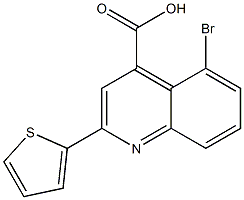 5-bromo-2-(thiophen-2-yl)quinoline-4-carboxylic acid Struktur