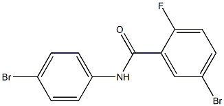 5-bromo-N-(4-bromophenyl)-2-fluorobenzamide Struktur