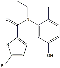 5-bromo-N-ethyl-N-(5-hydroxy-2-methylphenyl)thiophene-2-carboxamide Struktur