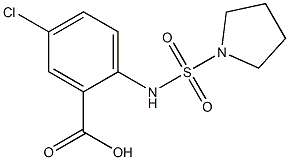 5-chloro-2-[(pyrrolidine-1-sulfonyl)amino]benzoic acid Struktur