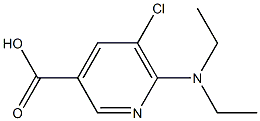 5-chloro-6-(diethylamino)pyridine-3-carboxylic acid Struktur