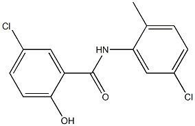 5-chloro-N-(5-chloro-2-methylphenyl)-2-hydroxybenzamide Struktur