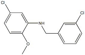 5-chloro-N-[(3-chlorophenyl)methyl]-2-methoxyaniline Struktur