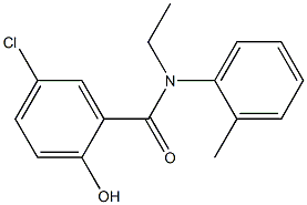 5-chloro-N-ethyl-2-hydroxy-N-(2-methylphenyl)benzamide Struktur