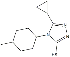 5-cyclopropyl-4-(4-methylcyclohexyl)-4H-1,2,4-triazole-3-thiol Struktur