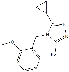 5-cyclopropyl-4-[(2-methoxyphenyl)methyl]-4H-1,2,4-triazole-3-thiol Struktur