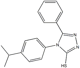 5-phenyl-4-[4-(propan-2-yl)phenyl]-4H-1,2,4-triazole-3-thiol Struktur