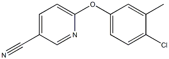 6-(4-chloro-3-methylphenoxy)pyridine-3-carbonitrile Struktur