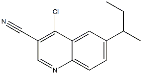 6-(butan-2-yl)-4-chloroquinoline-3-carbonitrile Struktur