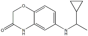 6-[(1-cyclopropylethyl)amino]-3,4-dihydro-2H-1,4-benzoxazin-3-one Struktur