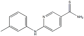 6-[(3-methylphenyl)amino]pyridine-3-carbothioamide Struktur