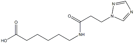 6-[3-(1H-1,2,4-triazol-1-yl)propanamido]hexanoic acid Struktur