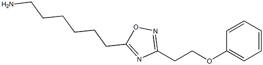 6-[3-(2-phenoxyethyl)-1,2,4-oxadiazol-5-yl]hexan-1-amine Struktur