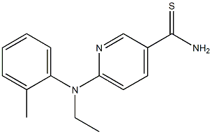 6-[ethyl(2-methylphenyl)amino]pyridine-3-carbothioamide Struktur