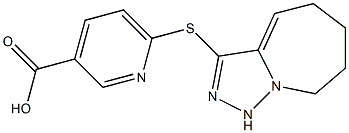 6-{5H,6H,7H,8H,9H-[1,2,4]triazolo[3,4-a]azepin-3-ylsulfanyl}pyridine-3-carboxylic acid Struktur