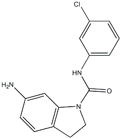 6-amino-N-(3-chlorophenyl)-2,3-dihydro-1H-indole-1-carboxamide Struktur