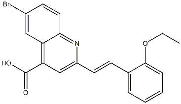 6-bromo-2-[(E)-2-(2-ethoxyphenyl)vinyl]quinoline-4-carboxylic acid Struktur