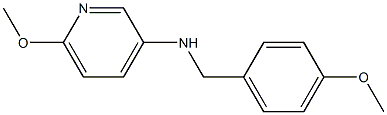 6-methoxy-N-[(4-methoxyphenyl)methyl]pyridin-3-amine Struktur