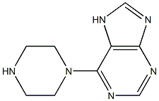 6-piperazin-1-yl-7H-purine Struktur