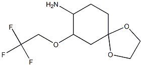 7-(2,2,2-trifluoroethoxy)-1,4-dioxaspiro[4.5]dec-8-ylamine Struktur