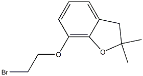 7-(2-bromoethoxy)-2,2-dimethyl-2,3-dihydro-1-benzofuran Struktur