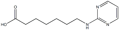 7-(pyrimidin-2-ylamino)heptanoic acid Struktur