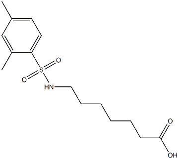 7-[(2,4-dimethylbenzene)sulfonamido]heptanoic acid Struktur