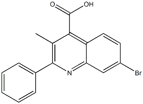 7-bromo-3-methyl-2-phenylquinoline-4-carboxylic acid Struktur