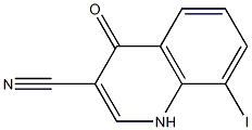 8-iodo-4-oxo-1,4-dihydroquinoline-3-carbonitrile Struktur