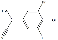 amino(3-bromo-4-hydroxy-5-methoxyphenyl)acetonitrile Struktur