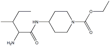 ethyl 4-[(2-amino-3-methylpentanoyl)amino]piperidine-1-carboxylate Struktur