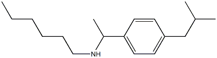 hexyl({1-[4-(2-methylpropyl)phenyl]ethyl})amine Struktur