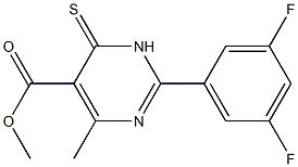 methyl 2-(3,5-difluorophenyl)-4-methyl-6-thioxo-1,6-dihydropyrimidine-5-carboxylate Struktur