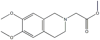 methyl 2-(6,7-dimethoxy-1,2,3,4-tetrahydroisoquinolin-2-yl)acetate Struktur