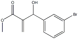 methyl 2-[(3-bromophenyl)(hydroxy)methyl]prop-2-enoate Struktur