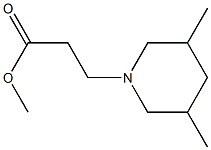 methyl 3-(3,5-dimethylpiperidin-1-yl)propanoate Struktur