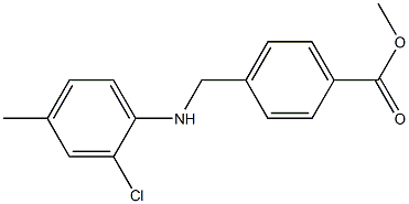 methyl 4-{[(2-chloro-4-methylphenyl)amino]methyl}benzoate Struktur